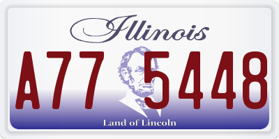 IL license plate A775448