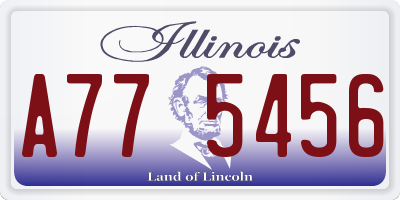 IL license plate A775456