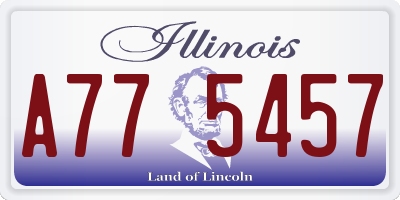 IL license plate A775457