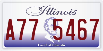 IL license plate A775467