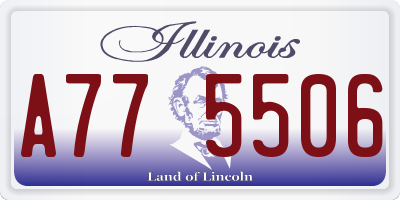 IL license plate A775506
