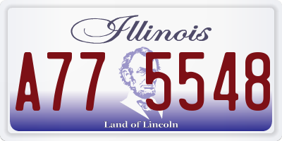 IL license plate A775548