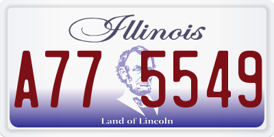 IL license plate A775549
