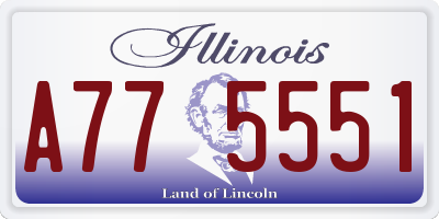 IL license plate A775551