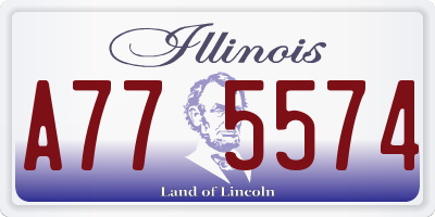 IL license plate A775574