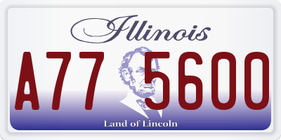 IL license plate A775600