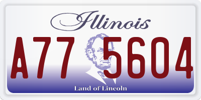 IL license plate A775604