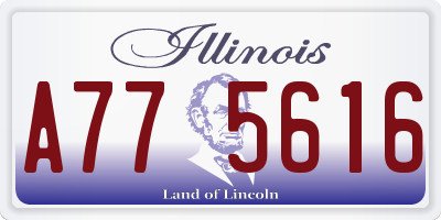IL license plate A775616
