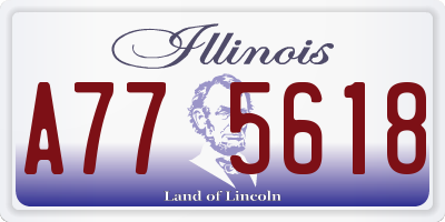 IL license plate A775618