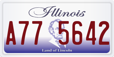 IL license plate A775642