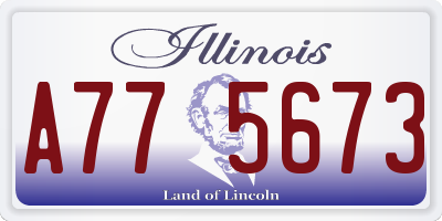 IL license plate A775673