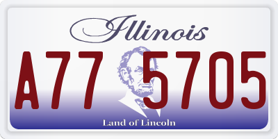 IL license plate A775705