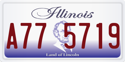 IL license plate A775719