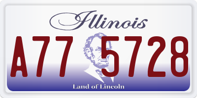 IL license plate A775728