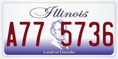 IL license plate A775736