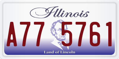 IL license plate A775761