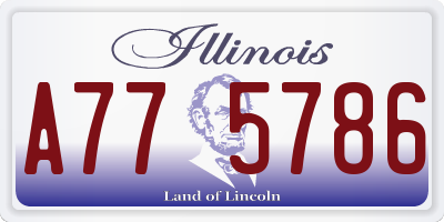 IL license plate A775786