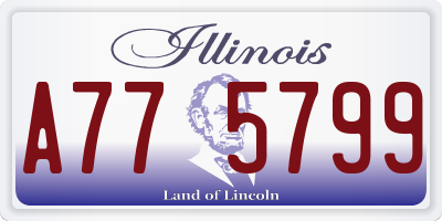 IL license plate A775799