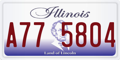 IL license plate A775804