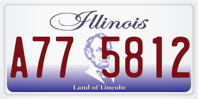 IL license plate A775812