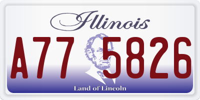 IL license plate A775826