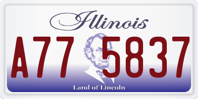 IL license plate A775837