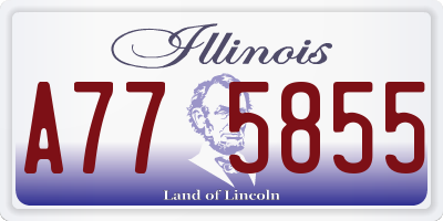 IL license plate A775855