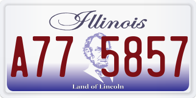 IL license plate A775857