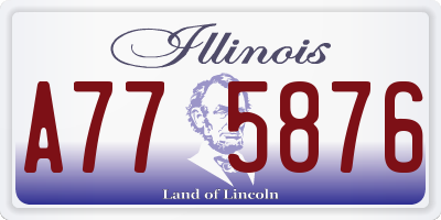 IL license plate A775876
