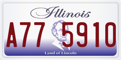 IL license plate A775910