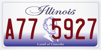 IL license plate A775927