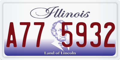 IL license plate A775932