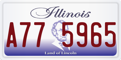 IL license plate A775965