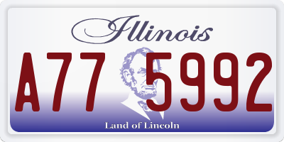 IL license plate A775992
