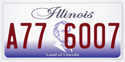 IL license plate A776007