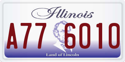 IL license plate A776010