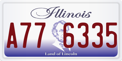 IL license plate A776335