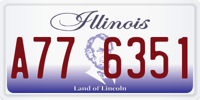 IL license plate A776351