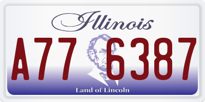 IL license plate A776387