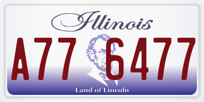IL license plate A776477
