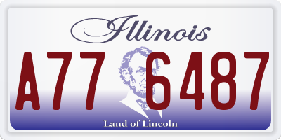 IL license plate A776487