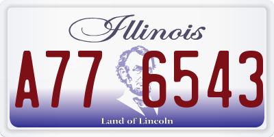 IL license plate A776543