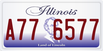 IL license plate A776577