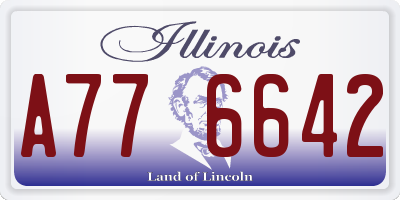 IL license plate A776642