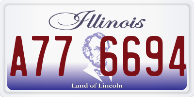IL license plate A776694