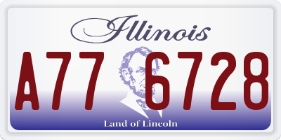IL license plate A776728