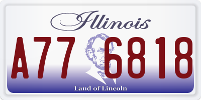 IL license plate A776818