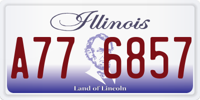 IL license plate A776857