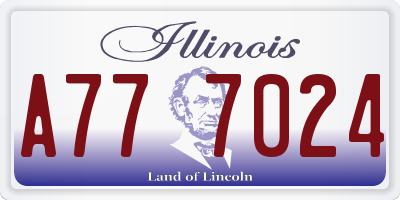 IL license plate A777024
