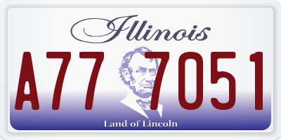 IL license plate A777051